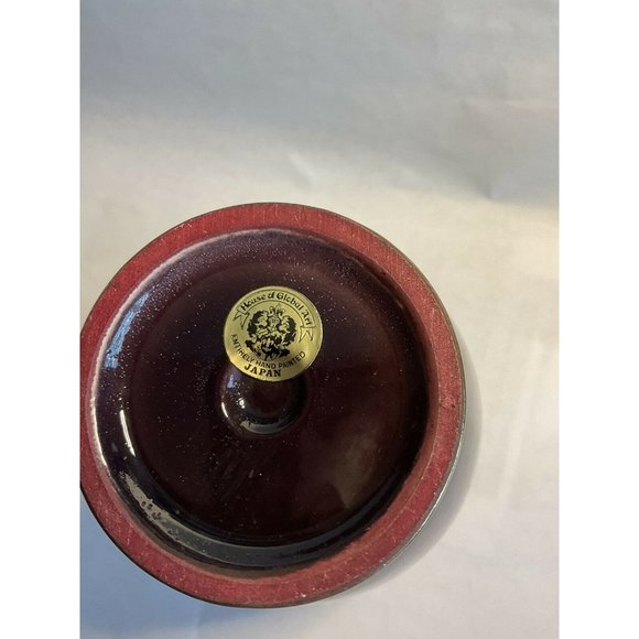 Vintage House of Global Art Hand Painted Crane Vase Signed - Picture 5 of 5